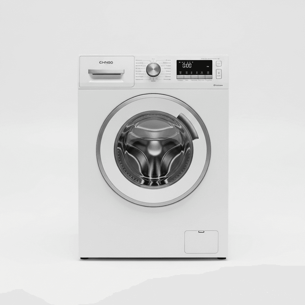 White front load washing machine